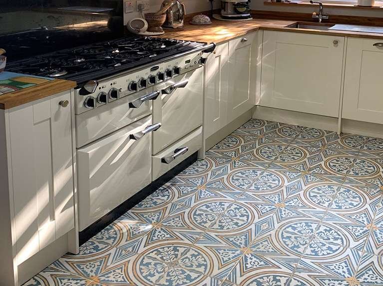 kitchen Patterned Tiles for flooring- smartify kitchen